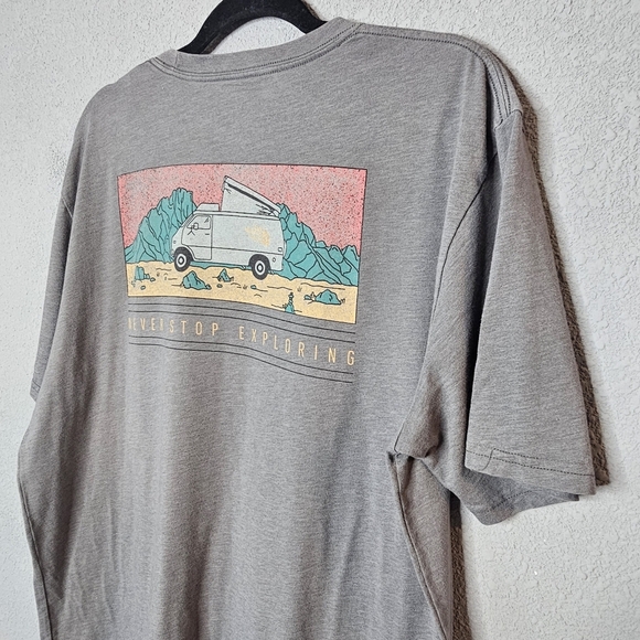 The North Face Tee Shirt Mens L Large Gray Never Stop Exploring Van Life Outdoor - Picture 7 of 10